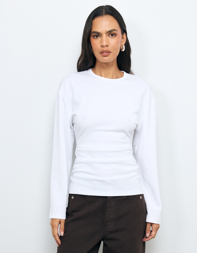 AERE - Marnie Gathered Waist Top