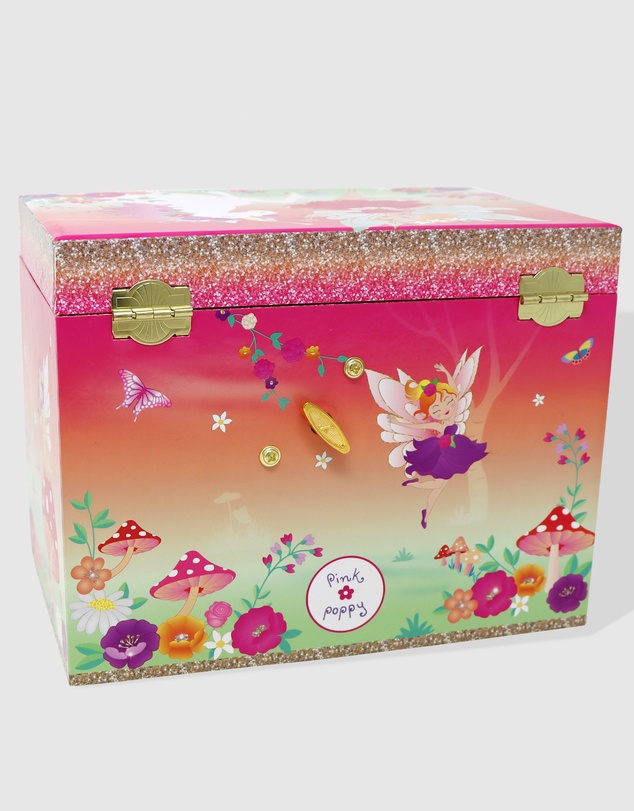 Pink Poppy - Unicorn & The Pixie Fairy Musical Jewellery Storage Box