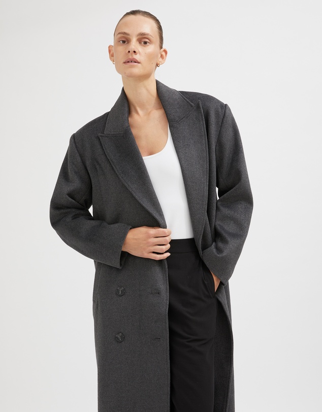 FRIEND of AUDREY - The Double Breasted Longline Wool Coat