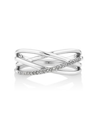Michael Hill - Ring with 0.10 Carat TW of Diamonds in Sterling Silver