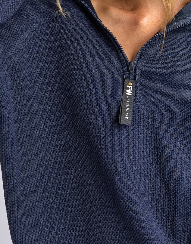 Foxwood - Huntsville Relaxed Zip Crew Navy