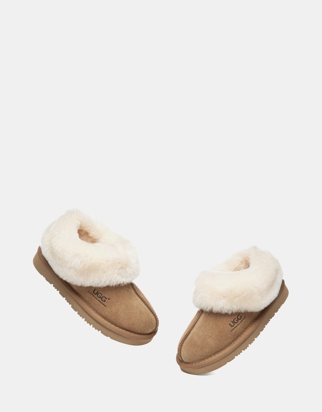 EVERAU - Australian Shepherd Ugg Kids Homey Slipper Cow Suede Upper House Shoes