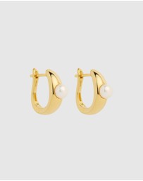 Najo - Tropica Yellow Gold Pearl Earring