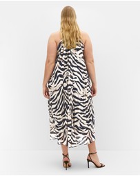 City Chic - Aida Print Pleat Maxi Dress
