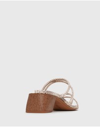 Betts - Hallie Low Wooden Block Heel Mules