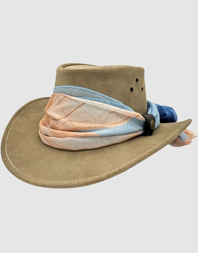 Jacaru - Jacaru 1020 Jillaroo Suede Leather Hat with scarf