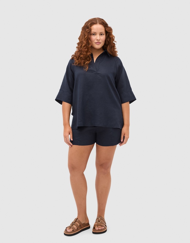 Seed Heritage - Core Linen Half Placket Popover