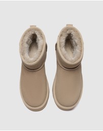 EVERAU - Australian Shepherd Ugg Rommie Platform Cow Suede Upper UGG Boots