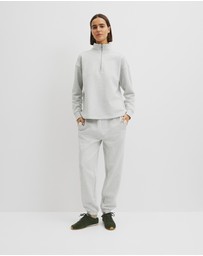 Country Road - Australian Good Earth Cotton Zip Neck Sweat