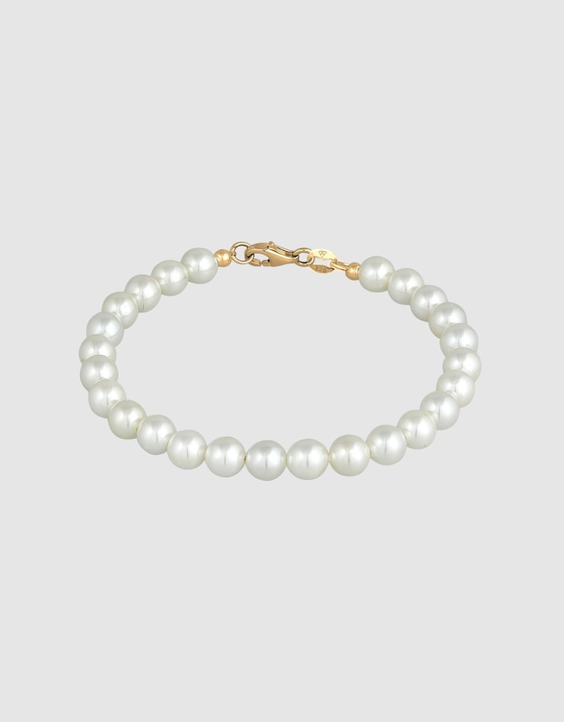 Elli Jewelry - Shell Pearl Bracelet in Gold-Plated 925 Silver