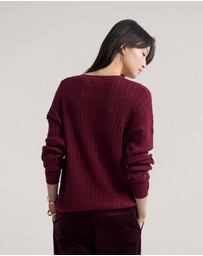 Oxford - Drew Cable V-Neck Knit