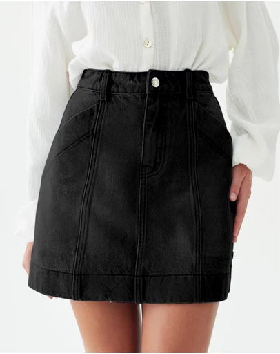 The Fated - Asha Denim Mini Skirt