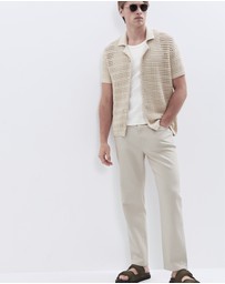 UNISON - Ladder Stitch Knit Button Thru