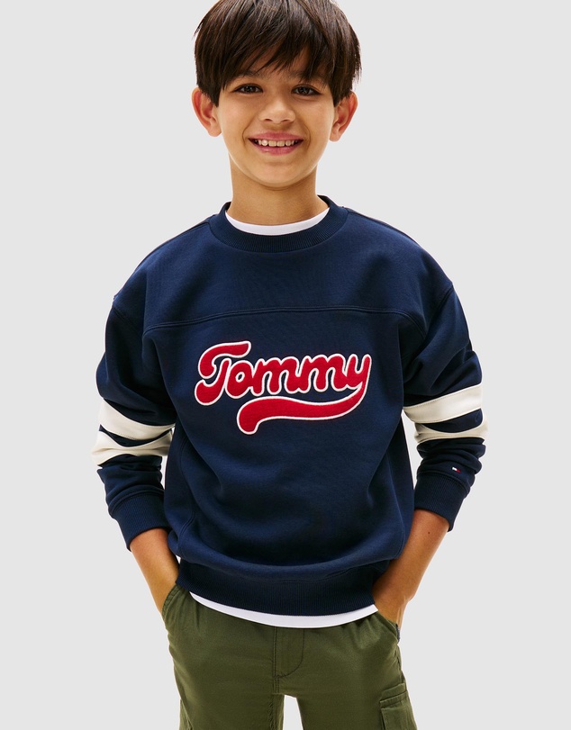Tommy Hilfiger - Varsity Back Logo Colour-Blocked Sweatshirt - Kids