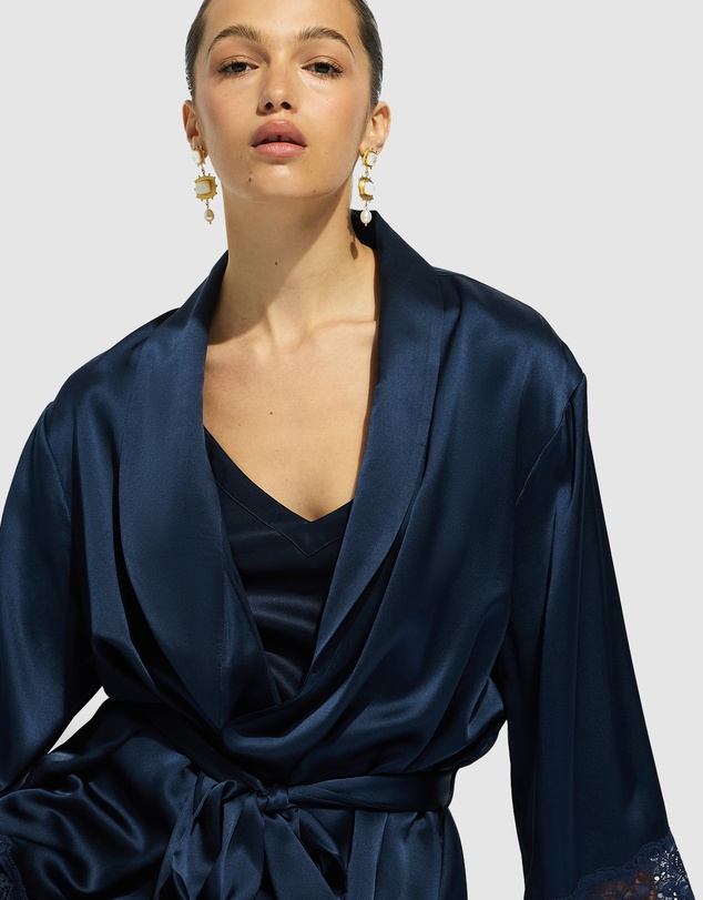 GINIA - Silk Lace Robe