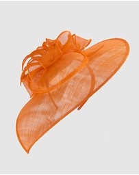 Max Alexander - Large Orange Sinamay Fascinator Hat