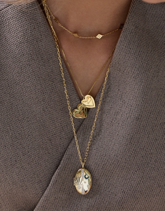 Wanderlust + Co - You Are Magic Gold Medallion Locket Necklace