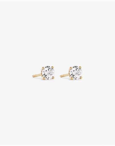 Michael Hill - 0.60 Carat TW Round Brilliant Laboratory-Grown Diamond Solitaire Stud Earrings in 10kt Yellow Gold