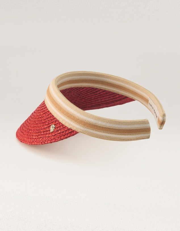 Helen Kaminski - Bianca 8 Raffia Stripe Visor