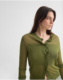 Oxford - Celina Sheer Panel Cardigan