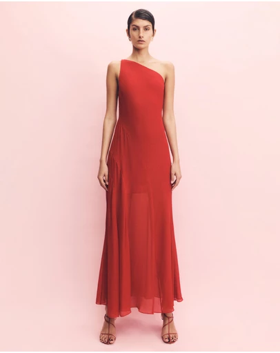 Shona Joy - Amina One Shoulder Panelled Maxi Dress