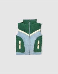 Banabae - Convertible Cord Puffer Jacket - Ocean