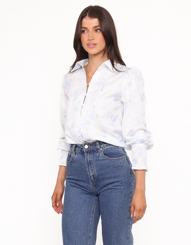 Petal & Pup - Parsons Blouse - Blue Floral