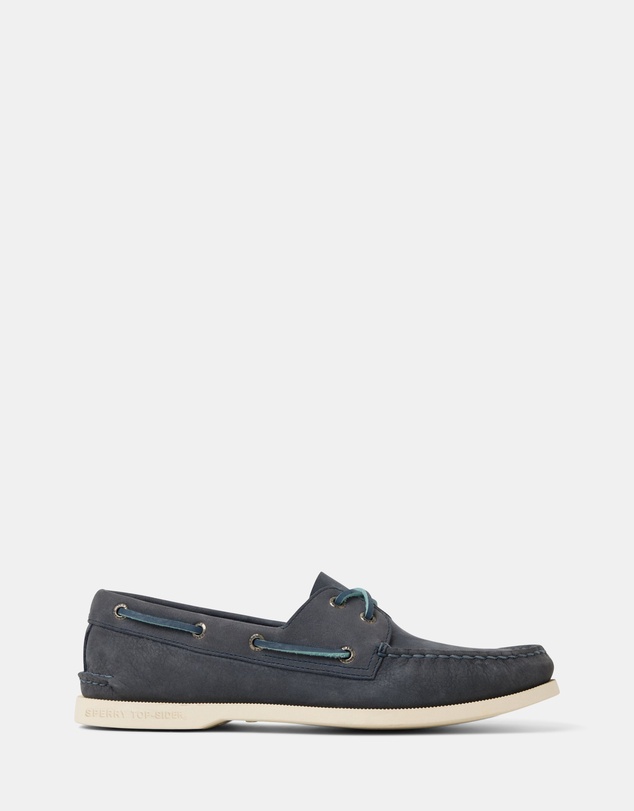 Sperry - A/O 2-Eye Medium Leather Nubuck Navy- Men's