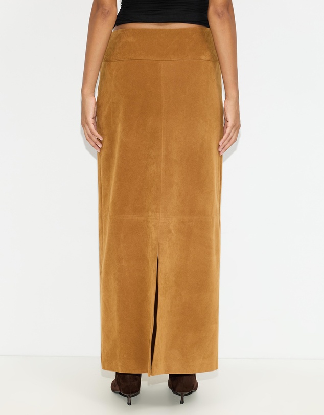 Dazie - Bailey Faux Suede Midi Skirt