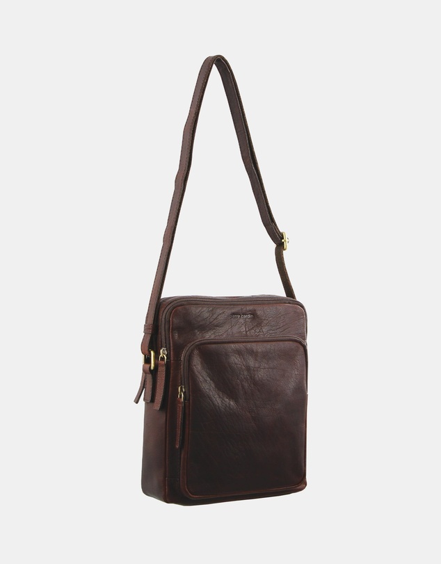Pierre Cardin - Pierre Cardin Leather Unisex Cross Body Bag