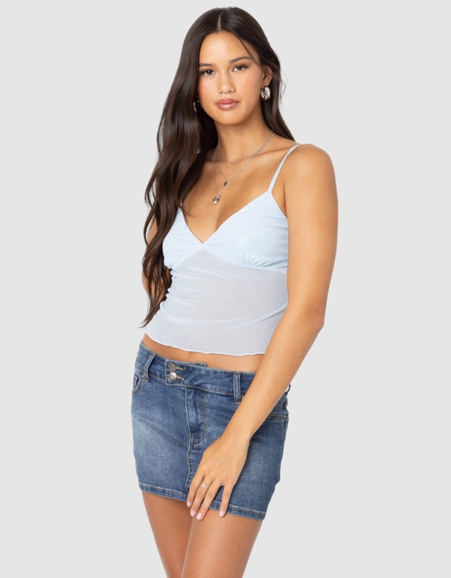 EDIKTED - Serafina Sheer Mesh Tank Top