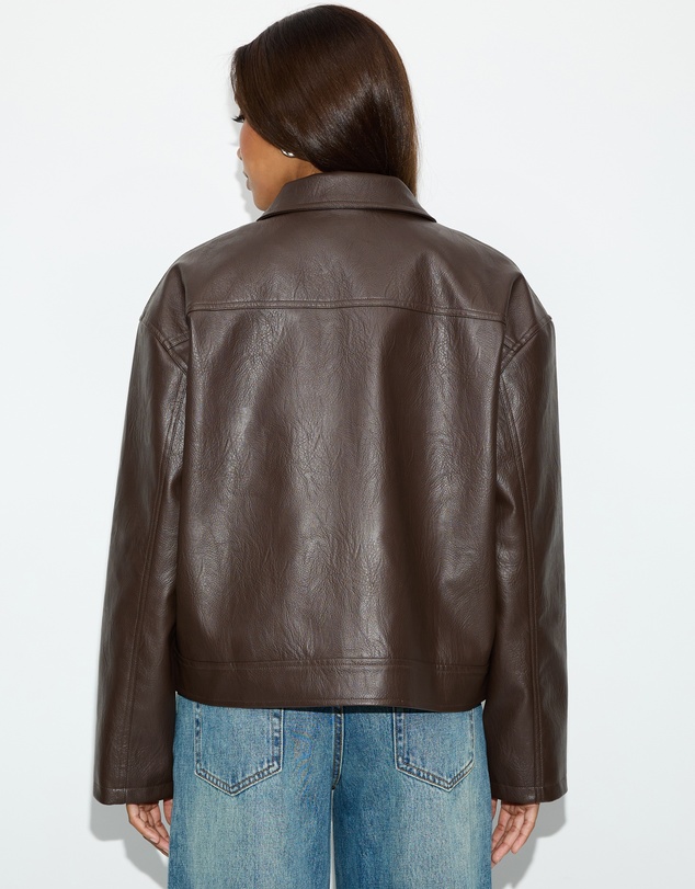 Dazie - Amaya Leather Look Jacket