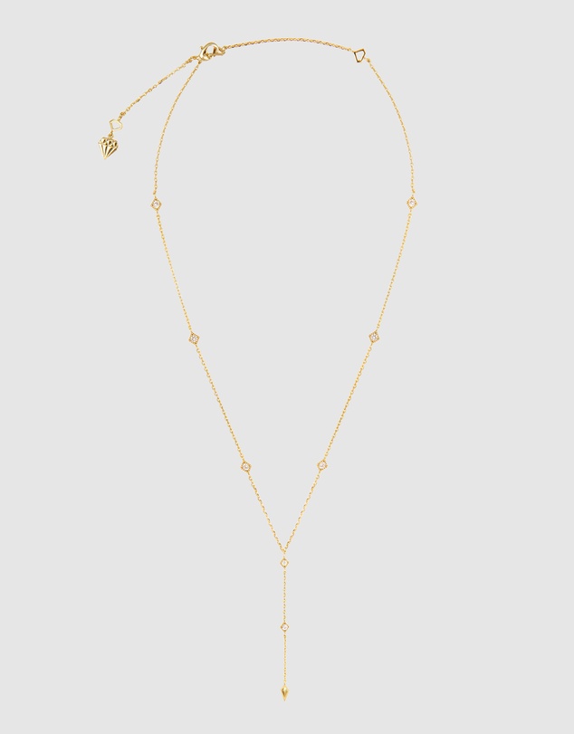 Wanderlust + Co - Arya Lariat Gold Necklace