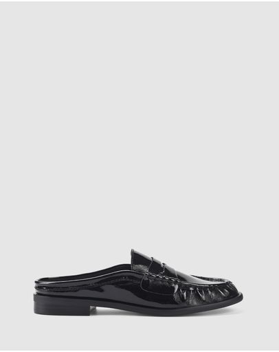 Black Crinkle Patent Leather