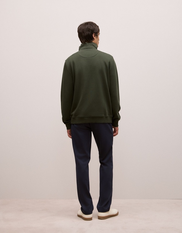 Trenery - Half Zip Sweat in Winter Moss