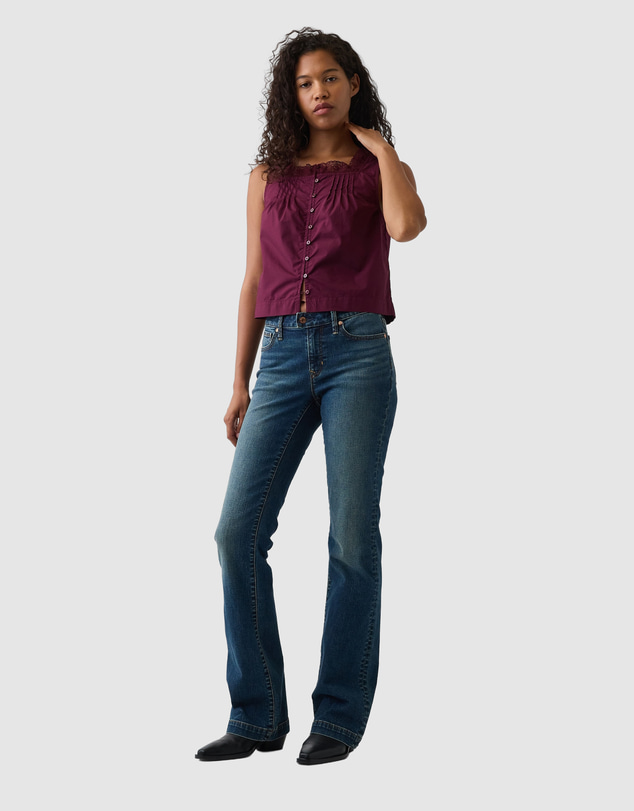 GAP - Sleeveless Lace Insert Shell Top