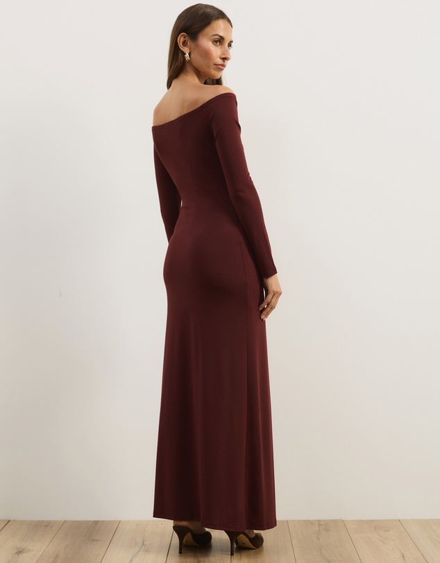 Atmos&Here - Hanna Long Sleeve Off-Shoulder Maxi Dress