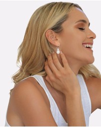 Elli Jewelry - Earrings Synthetic Pearl Zirconia 925 Sterling Silver