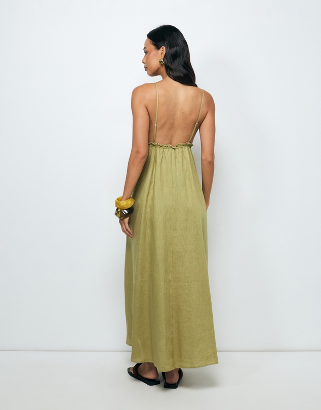 AERE - Jaylah Linen Slip Dress