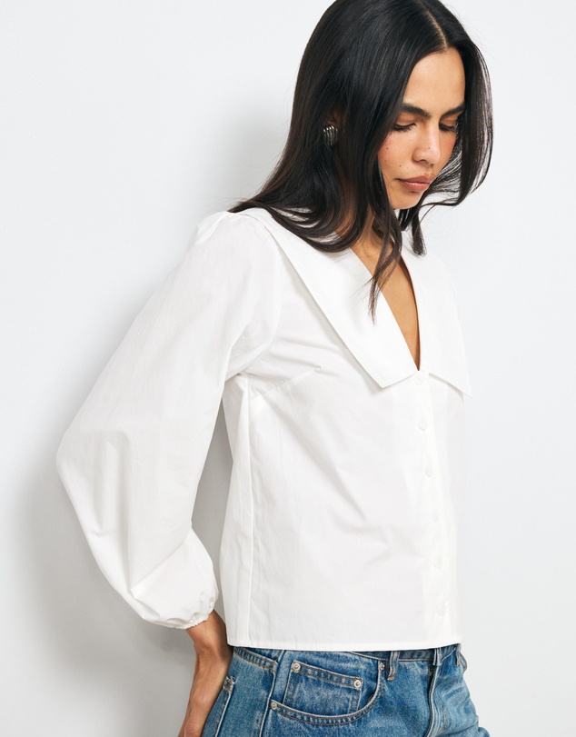 AERE - Rosie Cotton Collar Blouse