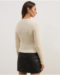 Atmos&Here - Tessa Crewneck Cable Knit Sweater
