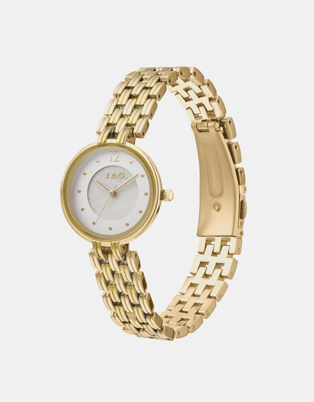 Jag - Iluka Womens White MOP Dial 30mm Gold Watch