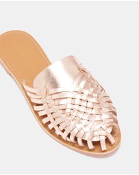 Just Because - Telugu Leather Flat Sandals