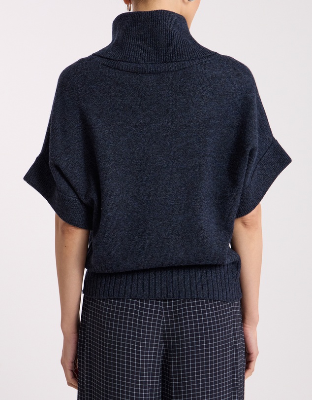 David Lawrence - Roll Neck Gilet Top