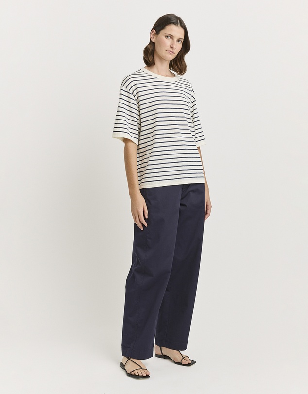 Toorallie - Relaxed Stripe Knit Tee