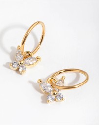 Lovisa - 24 Carat Gold Plated Surgical Steel Butterfly Sleeper Earrings