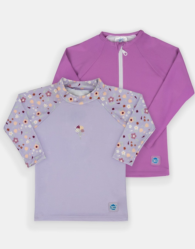 Splash About - Long Sleeve Rashies - Lilac Spring & Purple