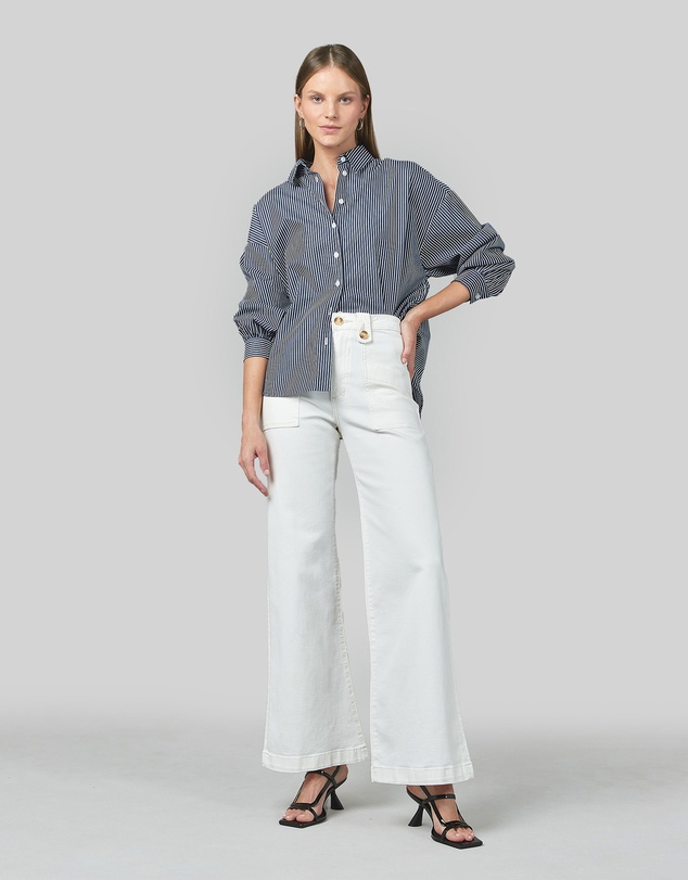 DRICOPER DENIM - Piper Ivory Wide Leg Trousers