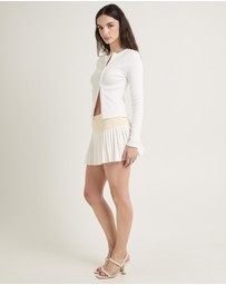 Subtitled - Maddy Button Asymmetric Top