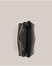 VESTIRSI - Sloane Dark Chocolate Leather Convertible Clutch